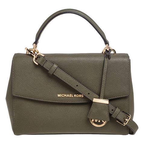 michael kors green small bag|Michael Kors olive green bag.